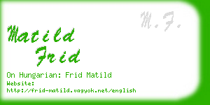 matild frid business card